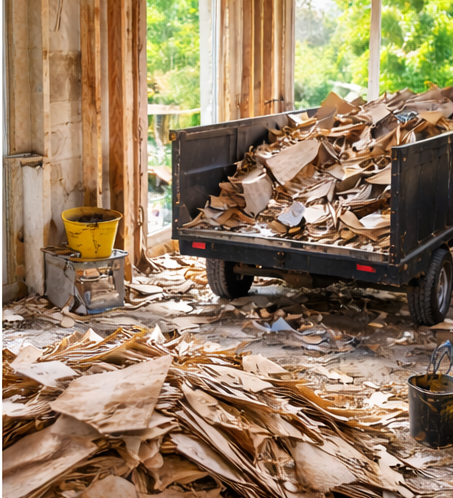 Recycling and sorting area